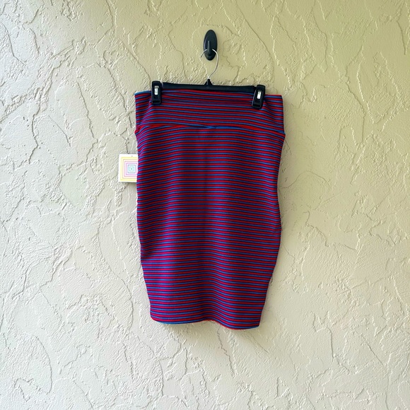 LuLaRoe Dresses & Skirts - Red & Blue stripped LulaRoe Skirt